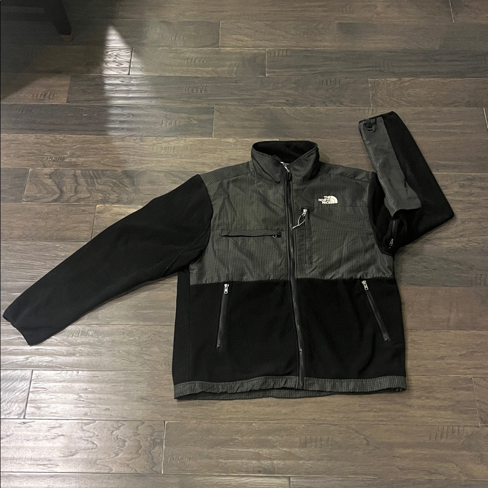 The North Face Denali Jacket Windowpane Black Gray Men’s Size XXL